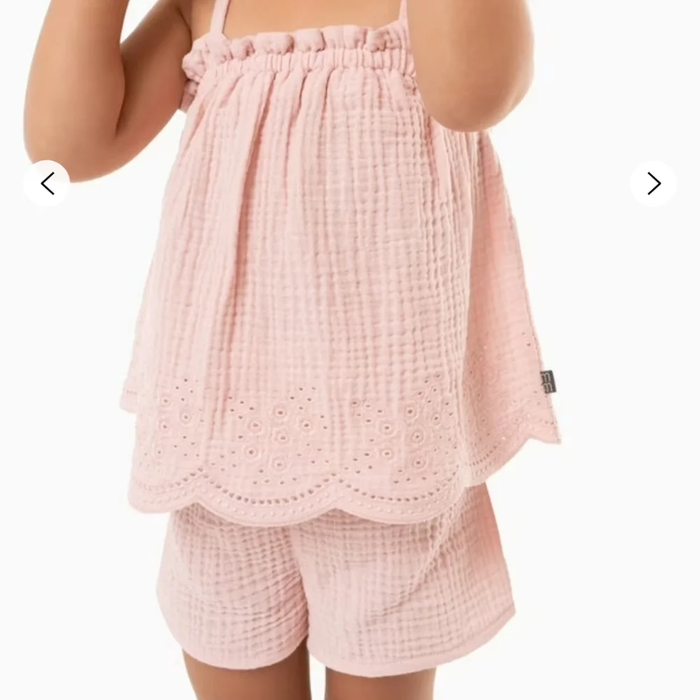 NWT Modern Moments by Gerber 2-piece Cotton Gauze Set Ivory White- 2T Toddler